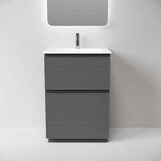 Тумба под раковину Sancos Folk Floor 60 напольная Grey soft (темно-серый), FL60FGS