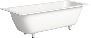 Ванна из искусственного камня Salini Orlanda Axis 190x80 см, встраиваемая, белая, на ножках