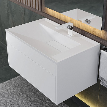 Мебельная раковина Uperwood Lotus Quartz 80 жасмин