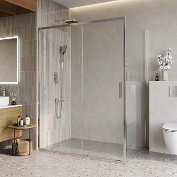 Душевой уголок BelBagno Luce AH-1-150/100-C-Cr профиль хром, стекло прозрачное