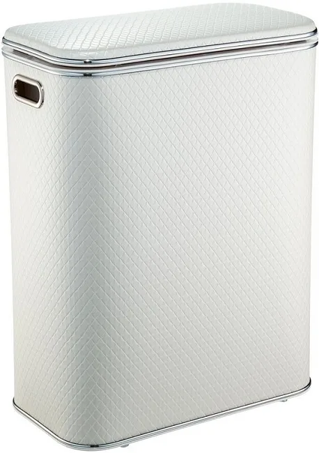 Корзина для белья Geralis NCWH-B белая, хром, стандартная Sancos — Оригинал