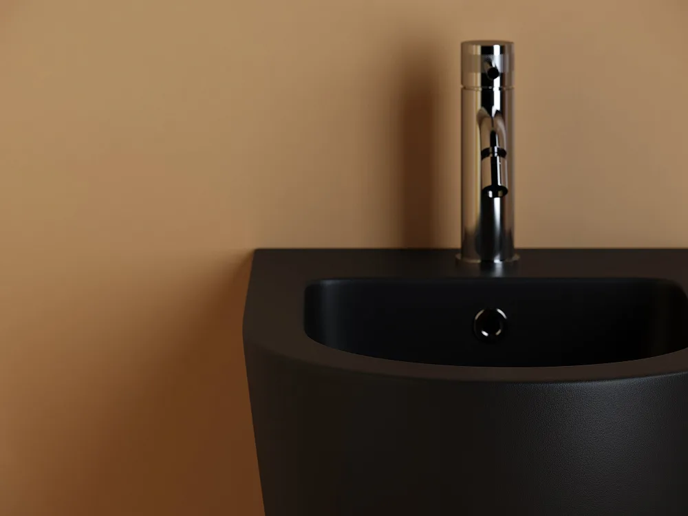 Биде подвесное Ceramicanova Uno CN11002MB черный матовый Sancos — официальный сайт