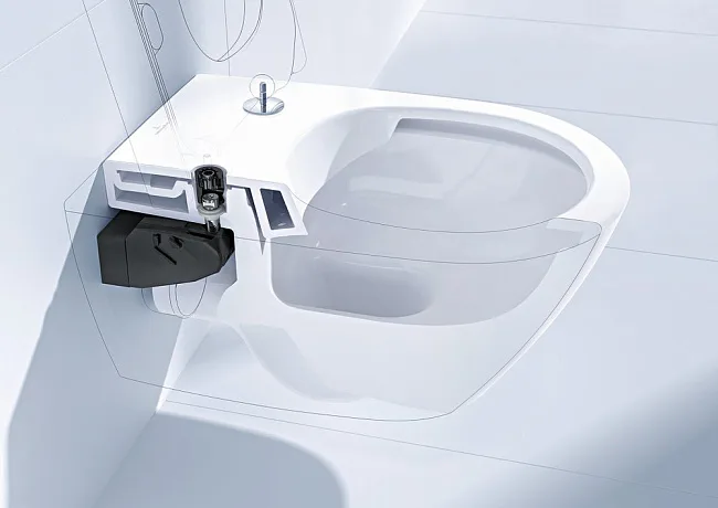 Чаша для унитаза подвесного Villeroy & Boch Finion 4664R0R1 alpin, ceramicplus Sancos — Оригинал