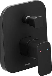 Встраиваемый смеситель Ravak 10° Free X070158 черный матовый
