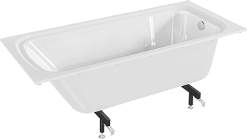 Ванна из искусственного камня Jacob Delafon Elite E6D361RU-00 170x70 см, встраиваемая, белая, с карк