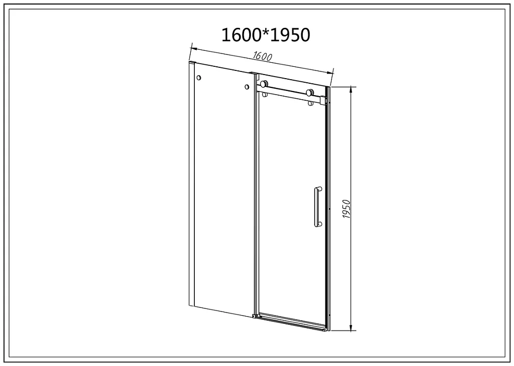 Душевая дверь в нишу Vincea Como-N VDS-4CN160CL 160 см, профиль хром, стекло прозрачное Sancos — официальный сайт