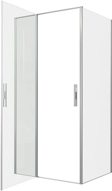 Душевой уголок Allen Brau Priority 100x80, профиль серебро браш, стекло прозрачное