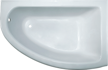 Ванна из искусственного камня Marmo Bagno Альба R 105x170 см, угловая, правая, пристенная, белая, ас