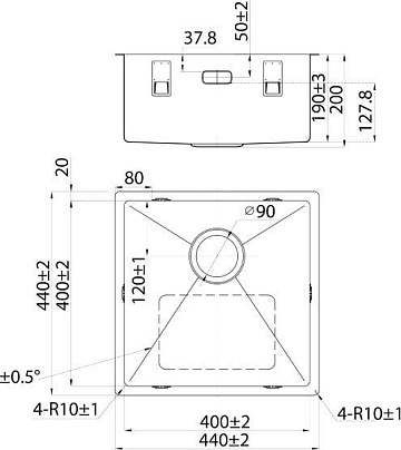 Мойка кухонная IDDIS Edifice EDI44G0i77 графит