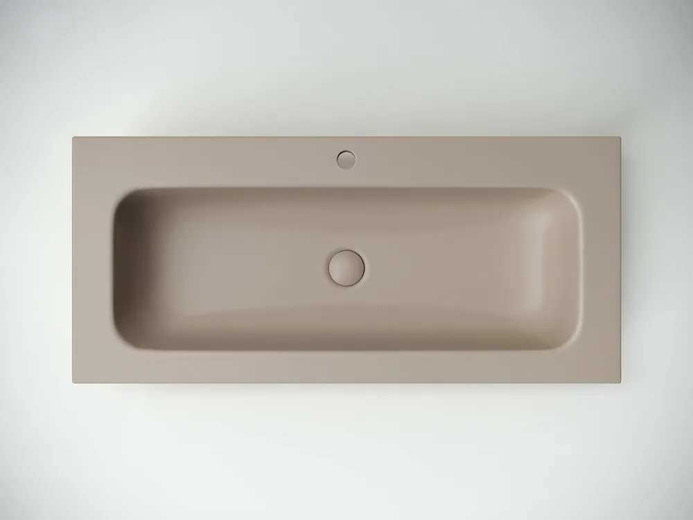 Мебельная раковина Ceramicanova Grace прямоугольная c отверстием под смеситель CN7013MC капучино Sancos — официальный сайт