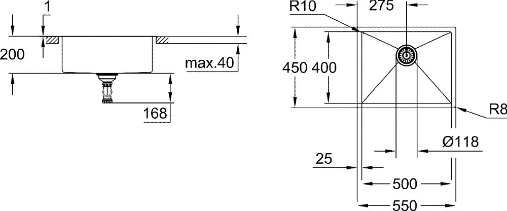 Мойка кухонная Grohe K700 31726SD0 Sancos — официальный сайт
