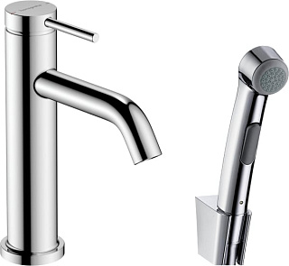 Смеситель для раковины Hansgrohe Tecturis S 110 73211000 с гигиеническим душем, хром