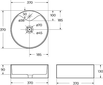 Накладная раковина BelBagno BB1400