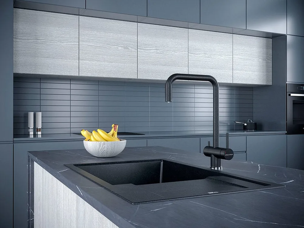 Смеситель для кухни Paulmark Wetter We213030-418 черный металлик Sancos — официальный сайт