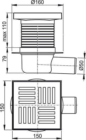 Душевой трап AlcaPlast APV 5211