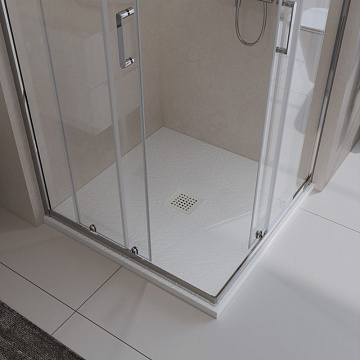 Поддон для душа BelBagno Uno TRAY-MR-UNO-A-90-35-W-BO 90х90, белый, с сифоном