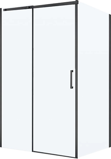 Душевой уголок BelBagno Acqua -AH-1-130/90-C-NERO профиль черный матовый