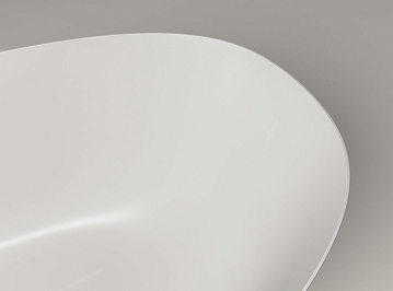 Ванна из искусственного камня Plumberia Selection Veloma 170x75 см, отдельностоящая, матовая белая, 