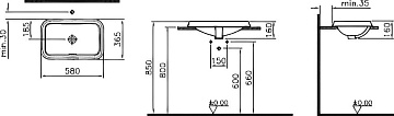 Раковина VitrA Valarte 7800B003-0012 60 см