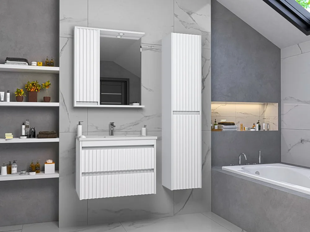 Зеркало Brevita Balaton 75 L белое