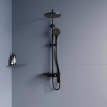 Душевая стойка RGW Shower Panels SP-33B, матовый черный