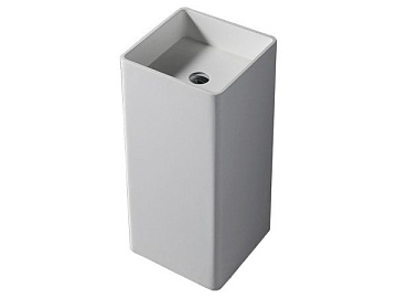 Раковина Uni-Flow Kube FS502-400 Gloss White слив в стену