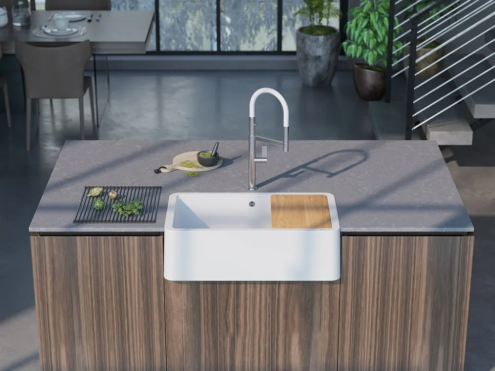 Мойка кухонная Omoikiri Tarento 83-WH белая Sancos — официальный сайт