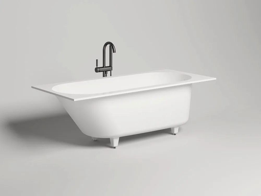 Ванна из искусственного камня Salini Ornella S-Sense 170x70 см, встраиваемая, матовая белая, на ножк Sancos — официальный сайт