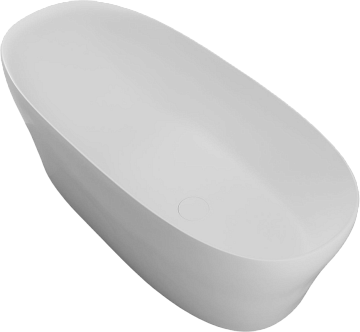 Ванна из искусственного камня Allen Brau Krion Neo XL 180x80 см, отдельностоящая, матовая белая, ова