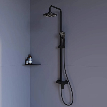 Душевая стойка RGW Shower Panels SP-26B, матовый черный