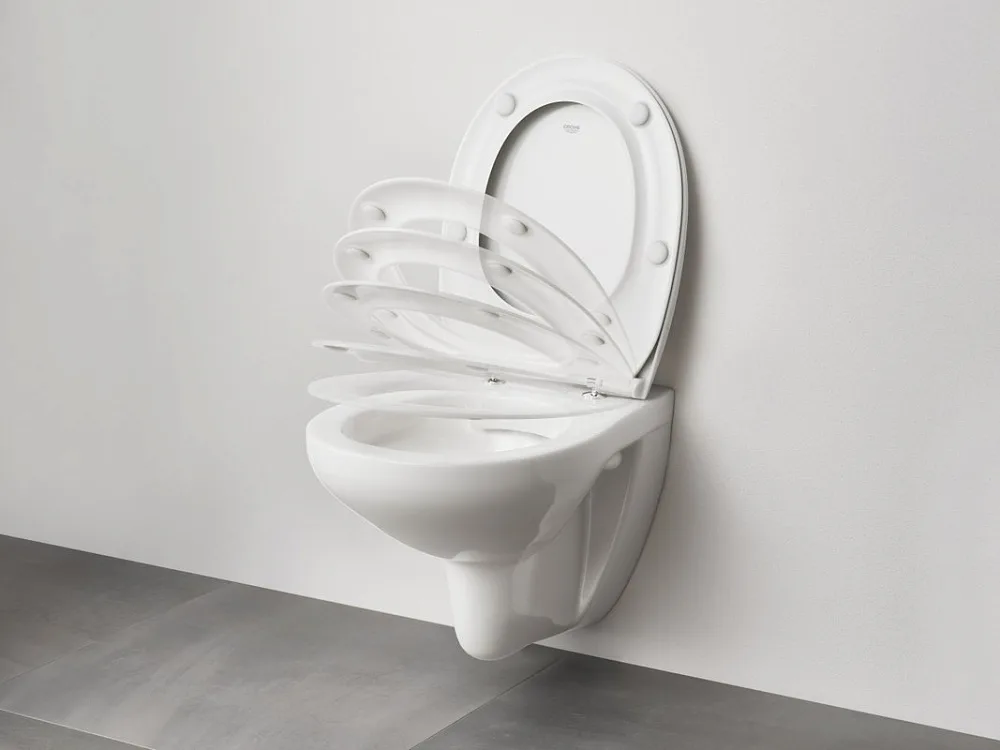 Крышка-сиденье Grohe Bau Ceramic Bau Ceramic 39898000 с микролифтом, тонкое Sancos — официальный сайт