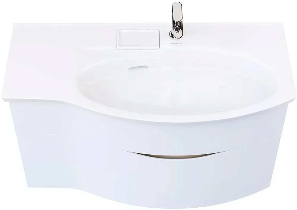 Тумба под раковину без столешницы KERAMA MARAZZI Riva 100, правая подвесная, белая матовая Sancos — официальный сайт