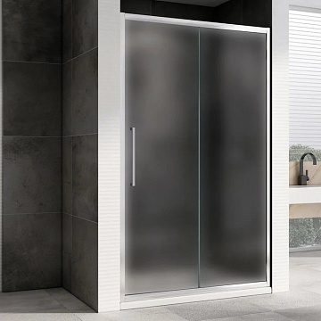 Душевая дверь в нишу Abber Schwarzer Diamant AG30140MH 140 см, профиль хром, стекло матовое