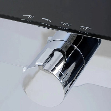 Душевая стойка Wasserkraft Abens 2000 A114.162.130.CB Thermo, с термостатом, черная