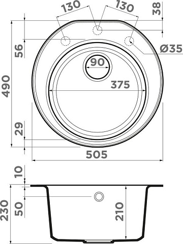 Мойка кухонная Omoikiri Miya 50R-SA бежевая