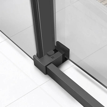 Душевой уголок Vincea Slim Soft VSR-1SS9012CLGM 120x90, профиль вороненая сталь, стекло прозрачное