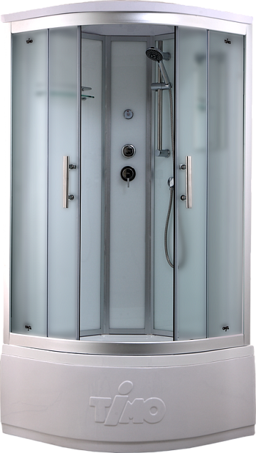 Душевая кабина Timo Standart T-6690SF Silver Fabric с высоким поддоном, профиль хром