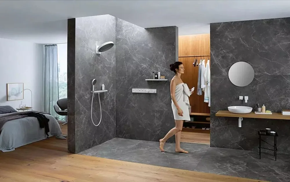 Термостатический смеситель встраиваемый Hansgrohe RainSelect 15382700, для душа, белый матовый Sancos — официальный сайт