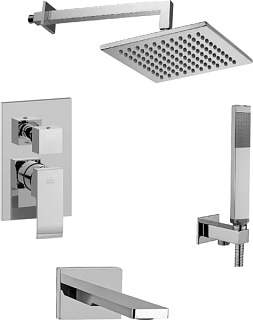 Душевой комплект Paffoni Elle KITEL019CR120, С ВНУТРЕННЕЙ ЧАСТЬЮ, верхний душ 20 см, хром