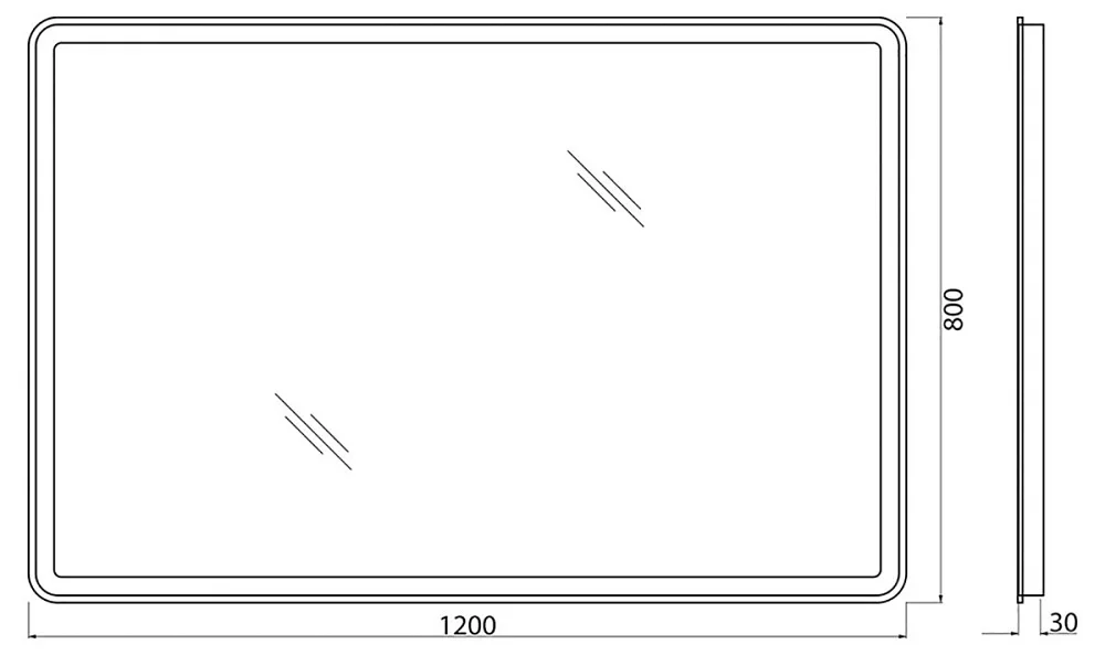 Зеркало BelBagno SPC-MAR-1200-800-LED-BTN Sancos — официальный сайт