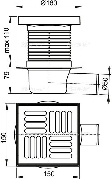 Душевой трап AlcaPlast APV5411