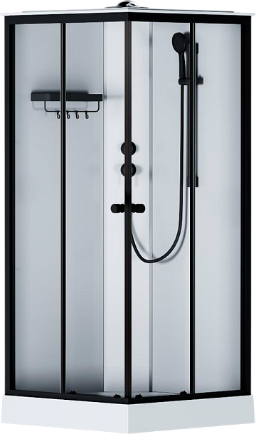 Душевая кабина AM.PM X-Joy Square W94C-403-090BT 90х90 см, матовый черный