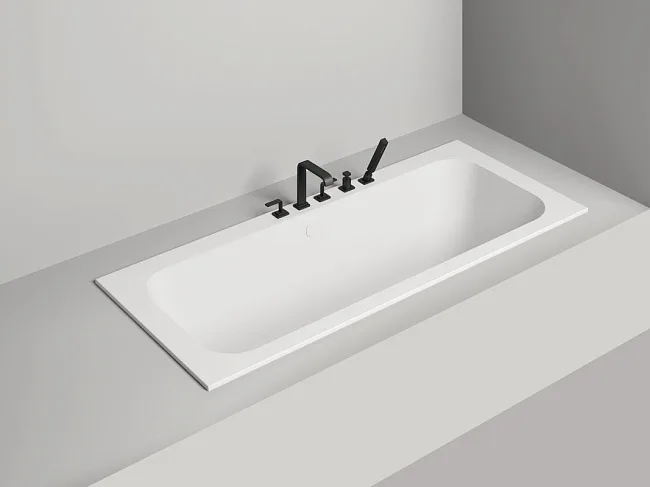 Ванна из искусственного камня Salini Orlanda Axis S-Stone 190x80 см, встраиваемая, матовая белая, на Sancos — Оригинал
