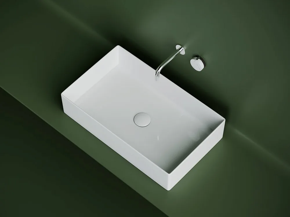 Накладная раковина Ceramicanova Element CN6070 белая глянцевая Sancos — официальный сайт