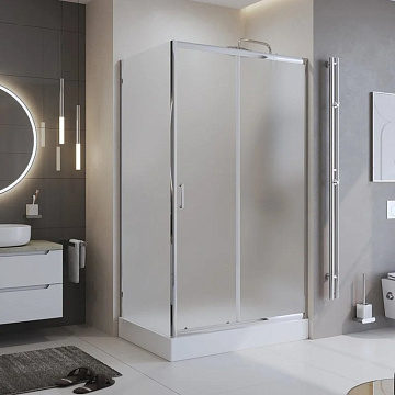 Душевой уголок BelBagno Uno 195 AH 1 100/80 P Cr профиль хром, стекло punto