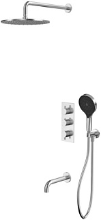 Душевой комплект WHITECROSS Y YSET11TOPNIB, С ВНУТРЕННЕЙ ЧАСТЬЮ, брашированный никель