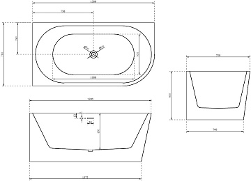 Акриловая ванна Abber 150x80 см, левая, AB9257-1.5 L