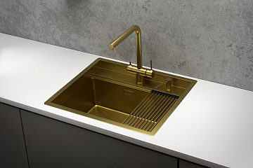 Мойка кухонная Granula Kitchen Space 6051 золото сатин