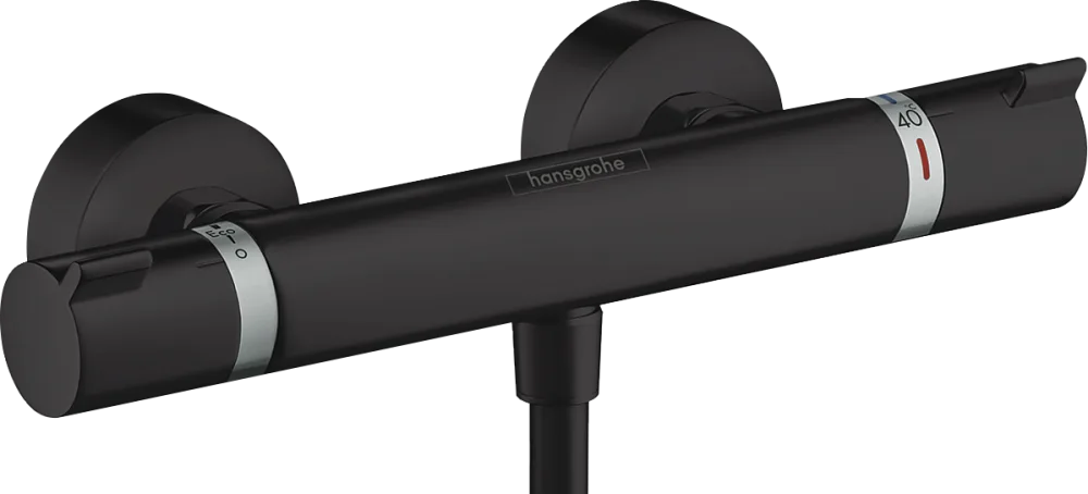 Термостатический смеситель Hansgrohe Ecostat Comfort 13116670 для душа, матовый черный Sancos — официальный сайт