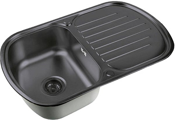 Мойка кухонная Zorg Inox PVD SZR 7749  GRAFIT графит